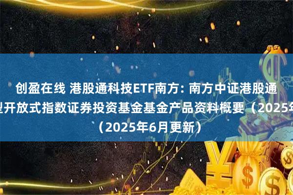 创盈在线 港股通科技ETF南方: 南方中证港股通科技交易型开放式指数证券投资基金基金产品资料概要(2025年6月更新)
