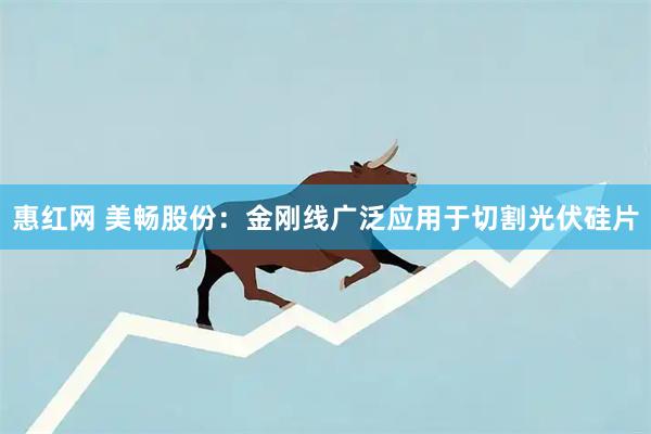 惠红网 美畅股份：金刚线广泛应用于切割光伏硅片